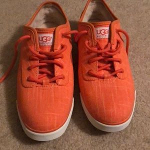 Orange ugg sneakers